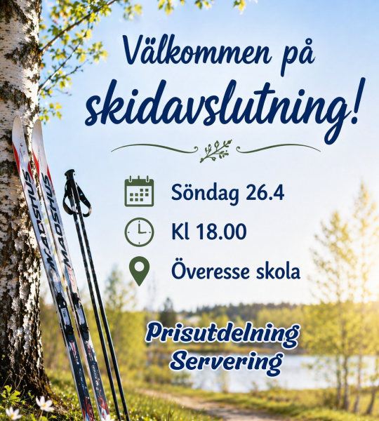 Läs mer om artikeln Välkommen på skidavslutning 26.4